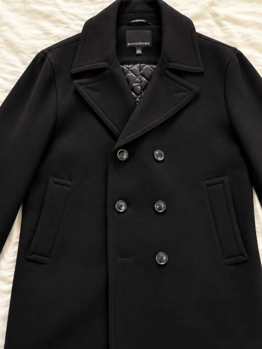 Banana Republic Peacoat (Black/Size: L)